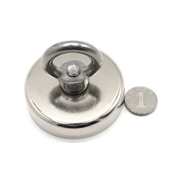 Neodymový železný kulatý ocelový kroužek s okem Rybářský magnetický záchranný nástroj