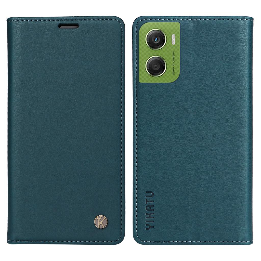 For Motorola Moto G06 4G Phone Cases YIKATU Magnetic Closure PU Leather Mobile Cover