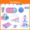 Elegant Baby Gender Reveal Party Decoration Boy Or Girl Disposable Tableware Set