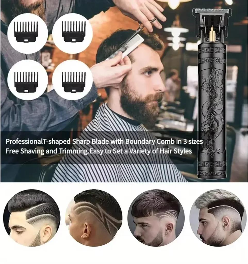T9 Vintage Hair Clipper Portable Hair Cutting Machine USB Fast Charging Shaver Barber Cordless Hair Trimmer For Men's Barbe