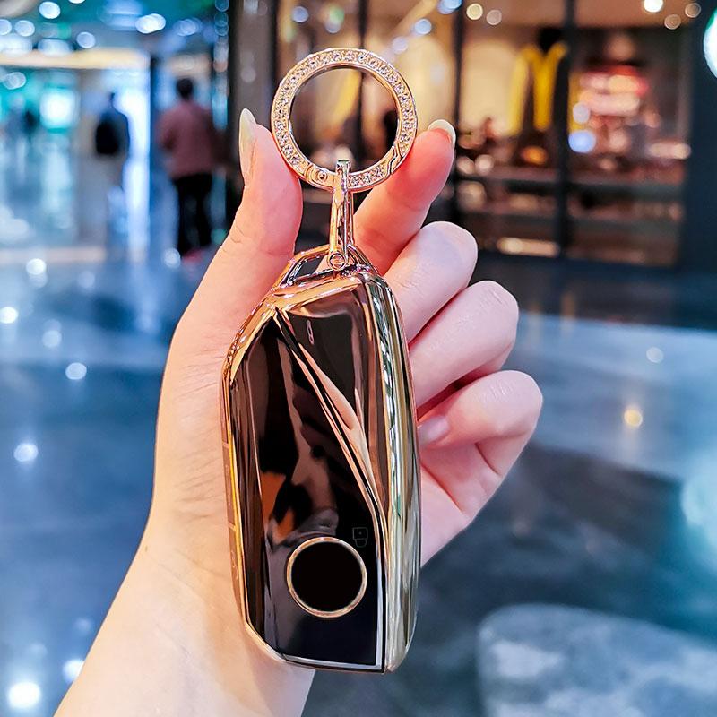 For BMW I7 X7 G07 LCI IX I20 X1 U11 7 Series G70 G09 XM U06 G81 M3 2023 TPU Car Key Case Cover Shell Fob Protector Keyless