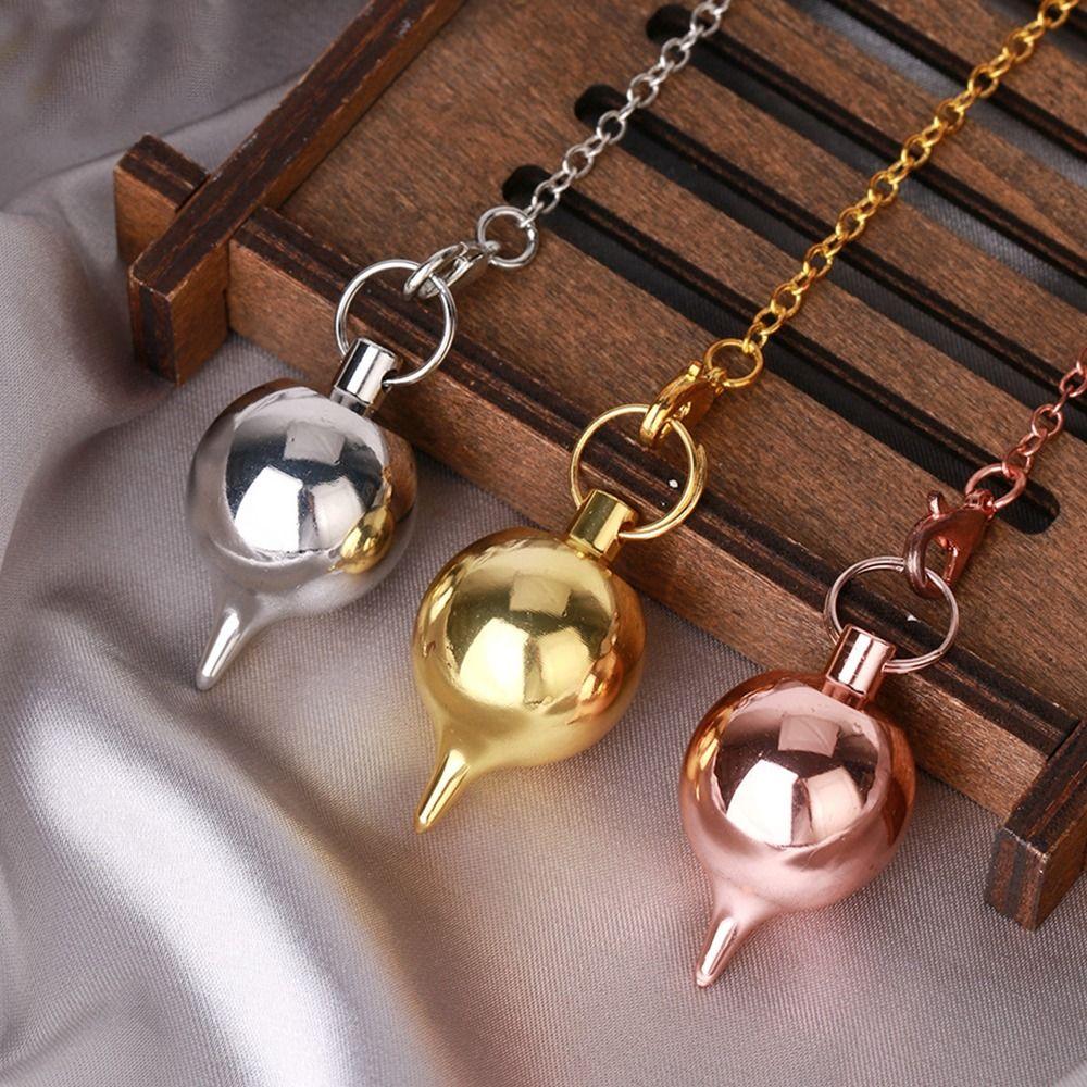 Reiki Metal Pendulum for Dowsing Divination Pendulums Brass Copper Ball Cone Pointed Healing Spiritual Pendant Jewelry Tool 2026