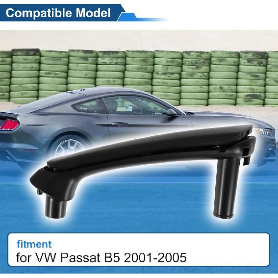 Front Passenger Side Inner Door Panel Handle for VW Passat B5 2001-2005 Interior Support Bracket No.3B4867372/3B0867180A Black ABS 3 Pcs