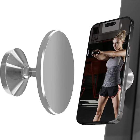 Magnetic Gym Phone Mount Aluminum Alloy Fitness Phone Holder for Treadmill Adjustable Universal