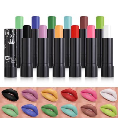 1 Stück Matter Lippenstift Langhaltend Wasserdicht Nicht Abfärbend Samtiger Lippenstift Lippenfarbe Geschmeidiges Mattes Finish Lippen-Make-up für Frauen Halloween Weihnachtsfeier
