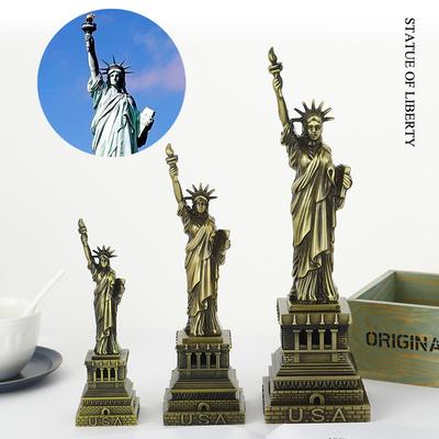 1ks 15cm Americká Socha Svobody Model Ozdoba Kovové Řemesla Domácí Kancelář Výloha Dekorace pro Vánoční Dárek