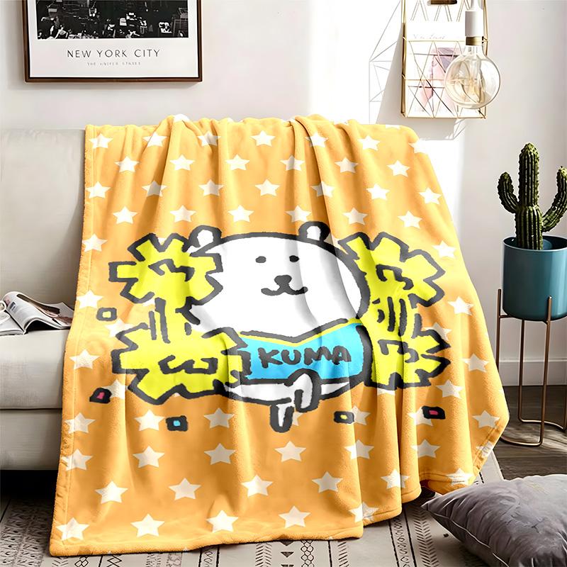 Joke Bear Theme Blanket Suitable For The Sofa Camping And Travel Made Of Soft Flannel Material An Ideal Gift For Occasions Such As Birthday