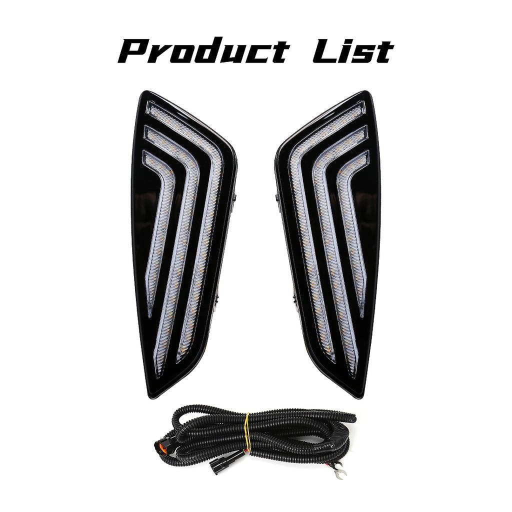 LED DRL For Toyota Sienna 2025 Daytime Running Lights Start-Up Animation Front Bumper Driving Lamps White Yellow Car Accessories