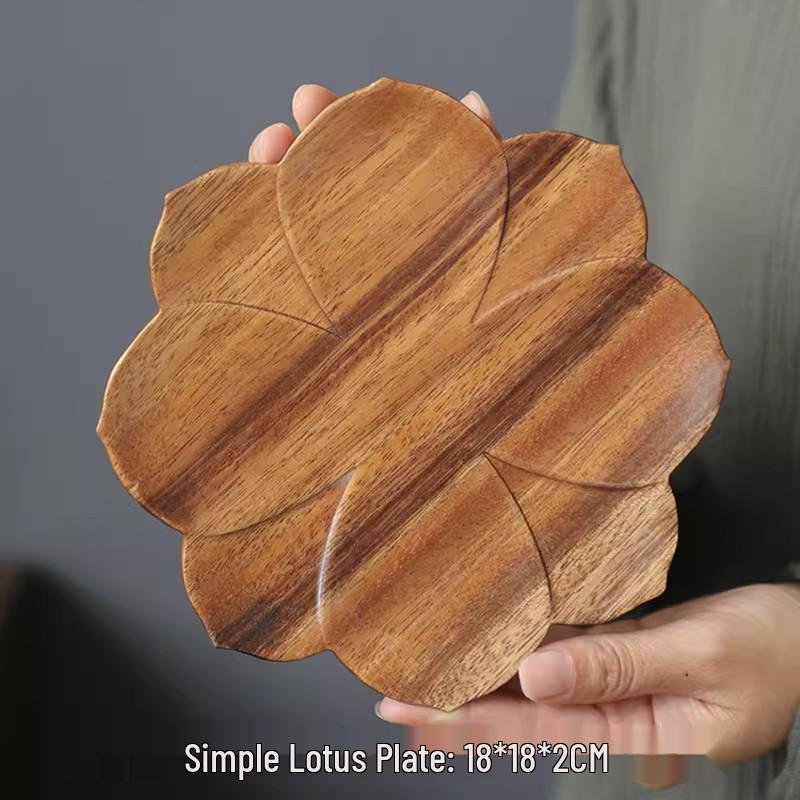 Tavă versatilă din lemn de nuc japonez – Ideală pentru servirea ceaiului, fructelor sau pizzei în hoteluri