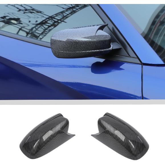 JWWY Side Mirror Cover Rearview Mirror Cover Replacement Decorative Mirror Cover Trim Fit for 2010-2025 Dodge Charger Exterior Accessories Carbon