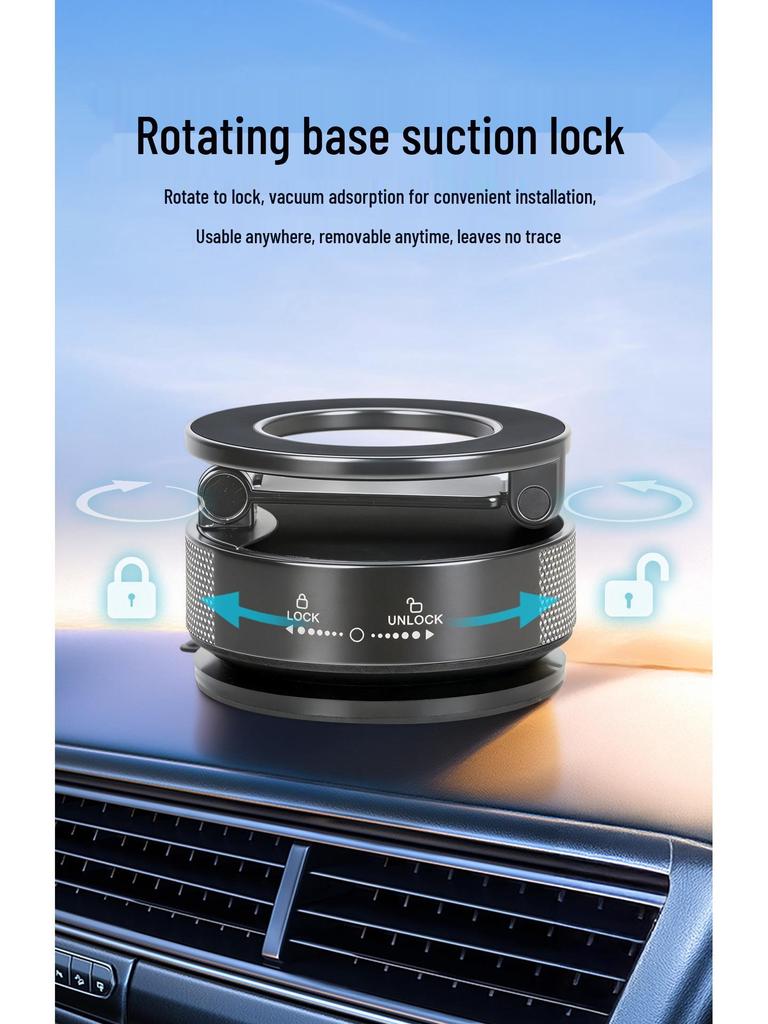 New Foldable Magnetic Car Phone Holder with Rotating Suction Cup
