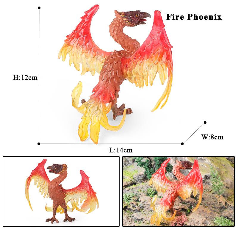Oenux Phoenix Cerberus Ice Monster Model Cerberus Griffin Dragon Dinosaurs Action Figures Animals Toy Collection Kid Gift