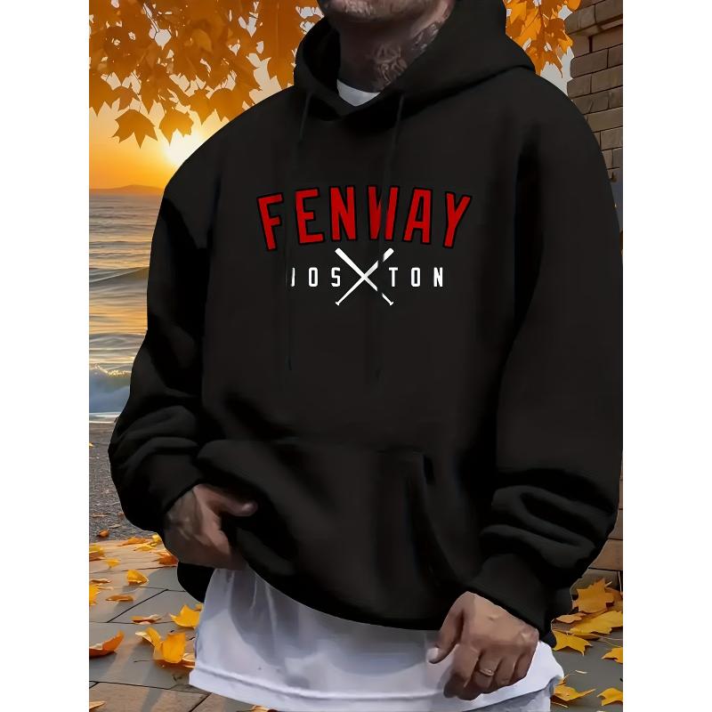 Warm and Cozy Men s Hoodie Sweatshirt, Loose Fit, Polyester Pullover Hooded Sweatshirt S