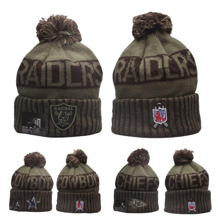 Autumn and Winter New nfl Rugby team men's and women's couple's casual fashion thick knitted wool hat trendy