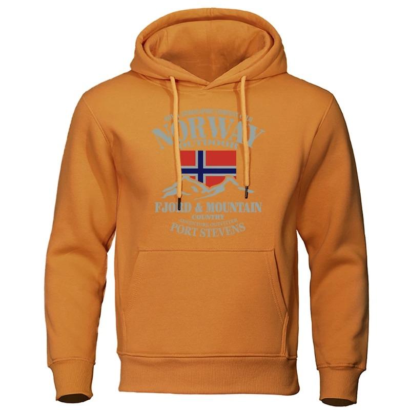 Felpa con cappuccio casual larga da uomo, top stampato street fashion