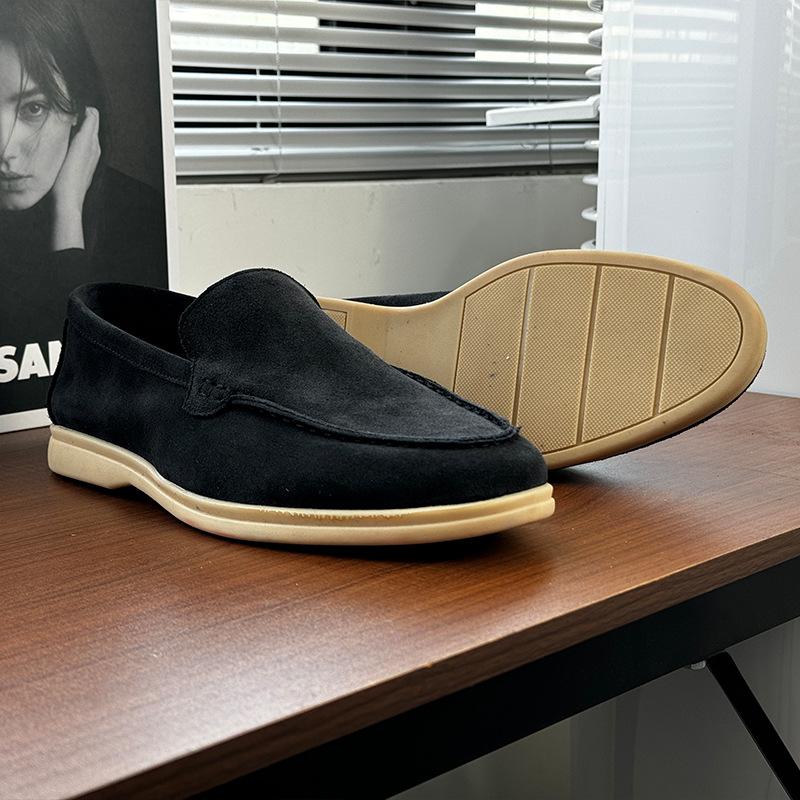 Sommer Slipper Doudou Britische Business- und Freizeit Ein-Pedal Lederschuhe atmungsaktiv Jugend formell Herrenschuhe 8253-H