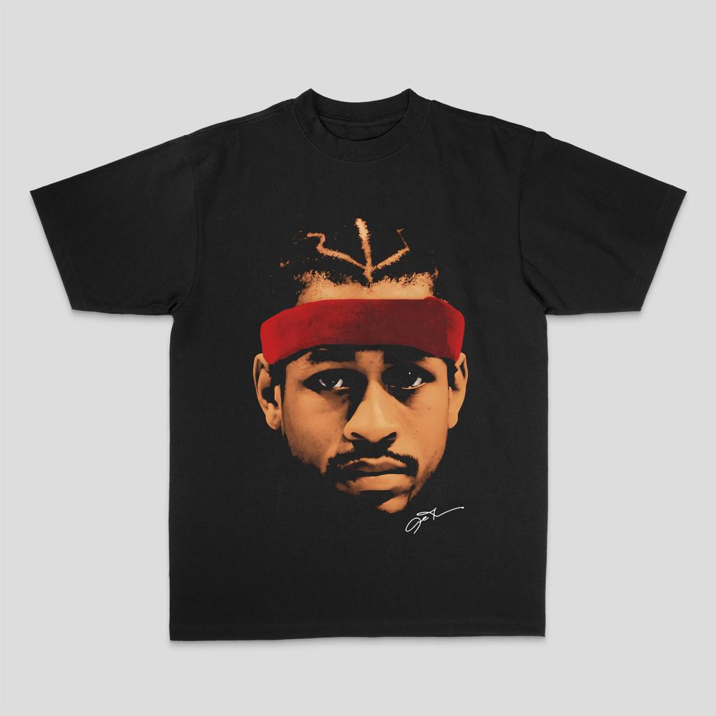Top Allen Iverson American Heavyduty Cotton Graphic Printed Summer Shortsleeved Tshirt Unisex Style Both Of Unisex And Unisex