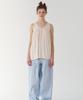 PESTO Shirred Sleeveless Top Peach
