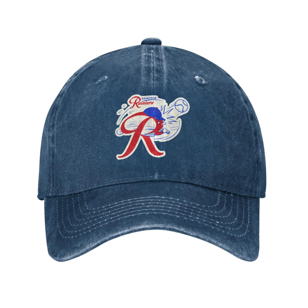 Seattle Rainiers Shopping And Dating Baseball capMakes The Face Look Smaller Commuter Style Denim Trucker Hat