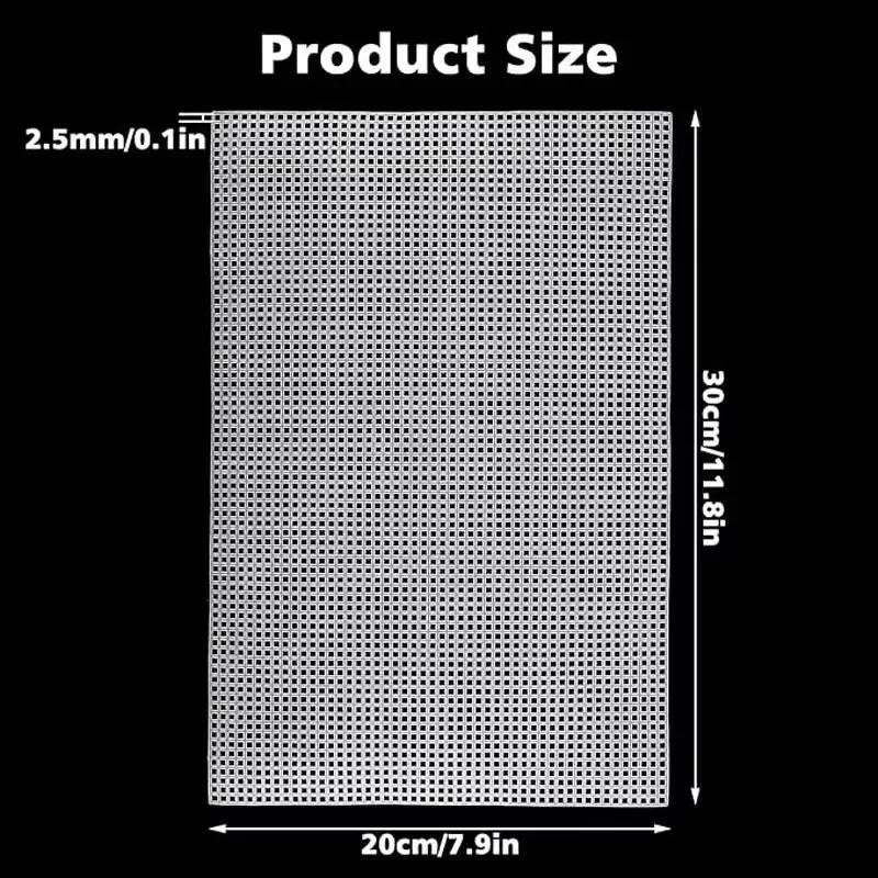 2/4pcs Plastic Canvas Embroidery Sheets White Bag Mesh Sheets for DIY Sewing Embroidered Woven Crafts