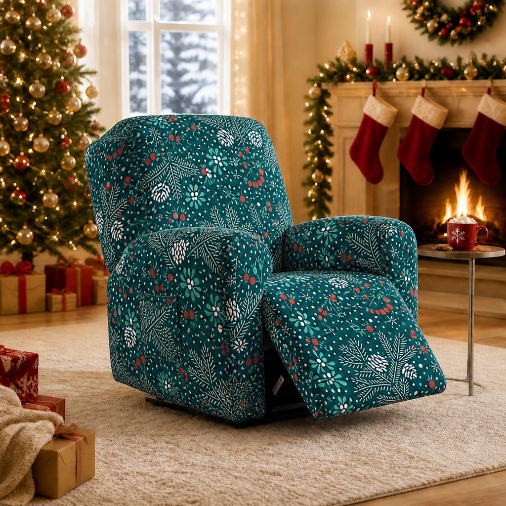 New Christmas Sofa Slipcovers Stretch Recliner Cover,Stretchable Elastic Armchair Slipcover, Suitable for Living Room Sofa Cover