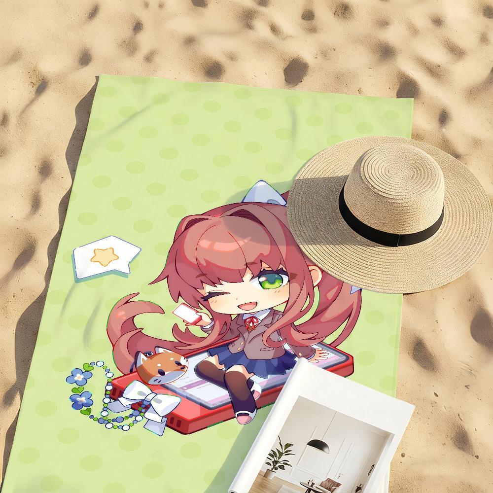 Game Anime cartoon D-DDLC Towel Quick Drying Beach Towels Are Suitable For Swimming Pools Camping Yoga And The Gym