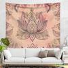 Lotus Tapestry Spiritual Mandala Flower Wall Art Tapestry Indian Yoga Wall Hanging Dorm Room Decor Background Cloth Bohemian