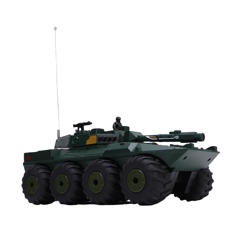 8WD RC Tank Toy, 1 32 Scale 2.4Ghz Amphibious All Terrain Remote Control Vehicle, 360 degrees  Rotating Crawler Car for