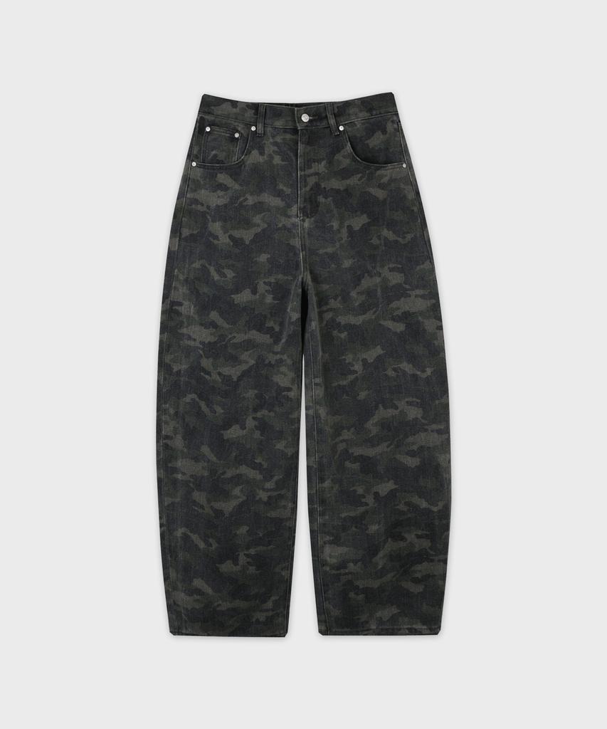 PROJECT3 Camo Balloon Denim Pants [Kaki Camo]_Bc2782
