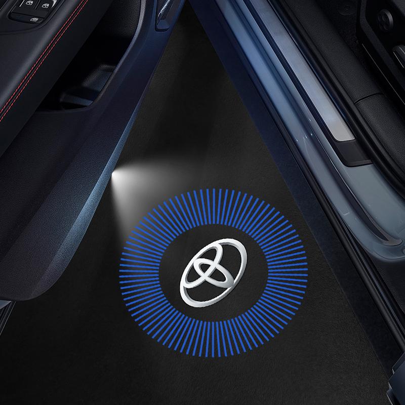 

1/2 Шт. Світлодіодний Проектор Логотипу Привітання на Двері Автомобіля Нічний Світильник Бездротовий Для Toyota Camry Hilux Prius Auris Авто Аксесуари