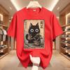 Bonsai Black Cat Tshirt Japanese Style Tee Casual Cotton Short Sleeve Gardening Cat Tees Unisex Unisex Funny Cat Lover Tshirt