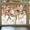 Static Cling Window Stickers Cartoon Animals Butterflies Flowers Removable No Glue Glass Door Shop Window Home Decor