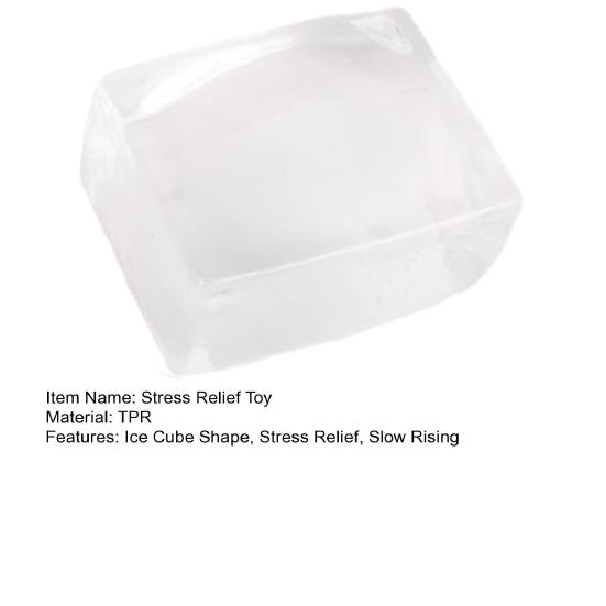 1/2/3Pcs Transparent Ice Cube Squeeze Toy Anxiety Relief Stress Ball Sensory Toy Soft Stress Ball Stretchy Cube Pinch Toy Party Favors