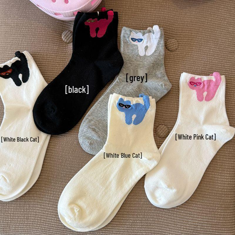 

Women s Japanese Style 3D Cartoon Socks - Breathable, Cute & Textured for Spring & Summer