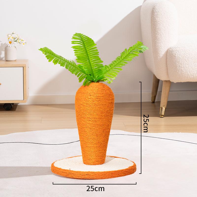 Large Red Mushroom Cat Scratching Post - Durable Sisal, Shed-Free, Vertical Scratch Pad, Cat Toy Default