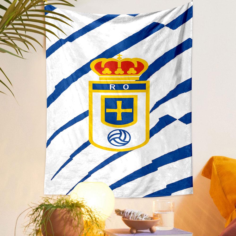 "Blue Stripes with Crown and Shield Design" Patterned Tapestry Decorative Wall Hanging, Home Bedroom Living Room Decor