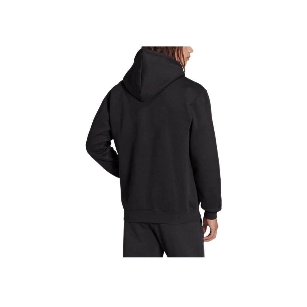 Adidas Originals Trefoil FW22 Graphic Logo Drawstring Hoodie With Long Sleeves Men Hoodie Black II8477