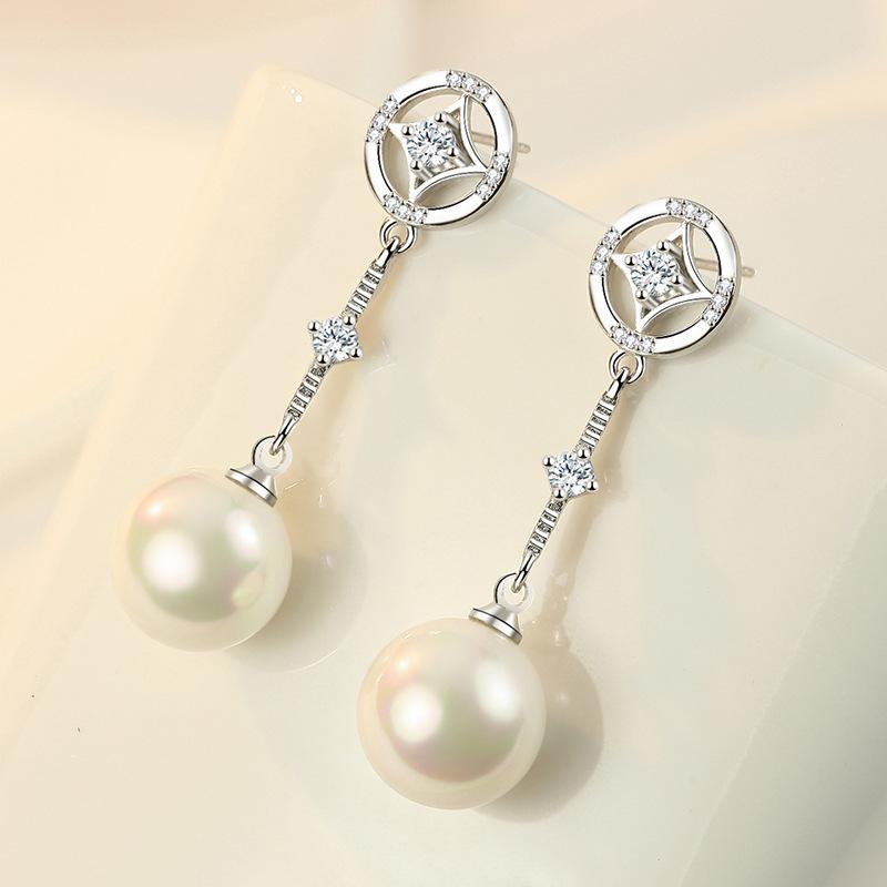 

925 Sterling Copper Claws Stud Earrings with Crystal AAA CZ Stone Modern Design Fashion Versatile Accessories Women Zircon