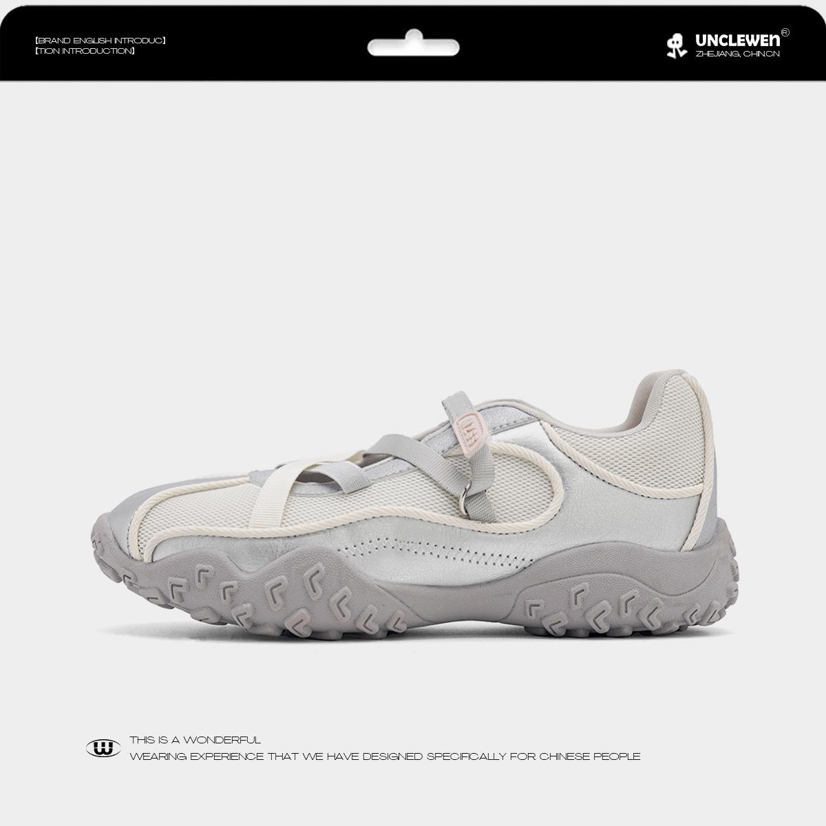 

Mint summer~ 5.5cm height-increasing ballet sandals women s summer breathable Mary Jane shoes platform casual sneakers 40 серебряный