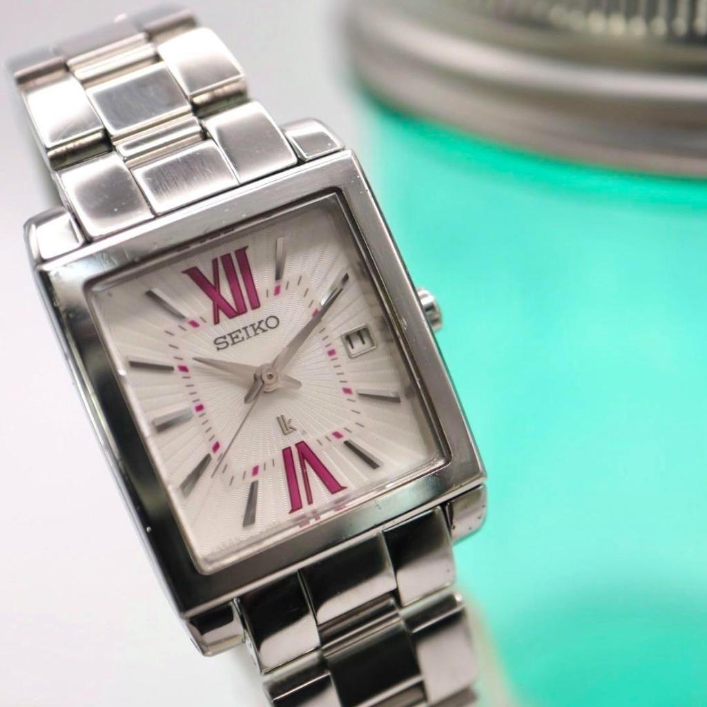 [USED] SEIKO Lucia Date Roman Square Women's Watch 1070