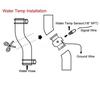 Dynoracing 60MM Indicatore della temperatura dell'acqua per auto 20-120 Celsius con adattatore sensore temperatura acqua per tubo comune 1/8NPT