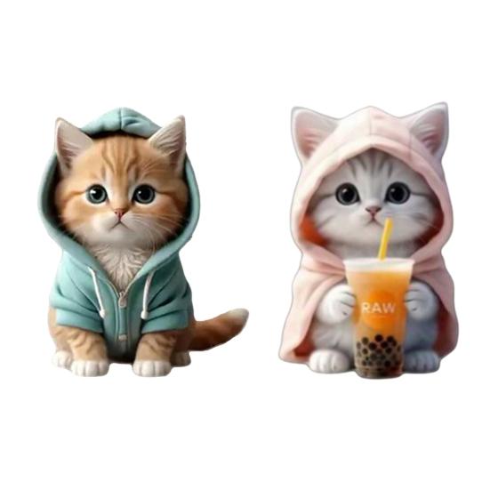 Cute Kitten Clips de aerisire pentru mașină Difuzor reîncărcat pentru mașină