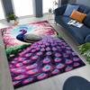 3D Colorful Peacock Romantic Birds Rug for Bedroom Living Room Sofa Home Doormat Decor,Larger Kid Play Non-slip Floor Mat