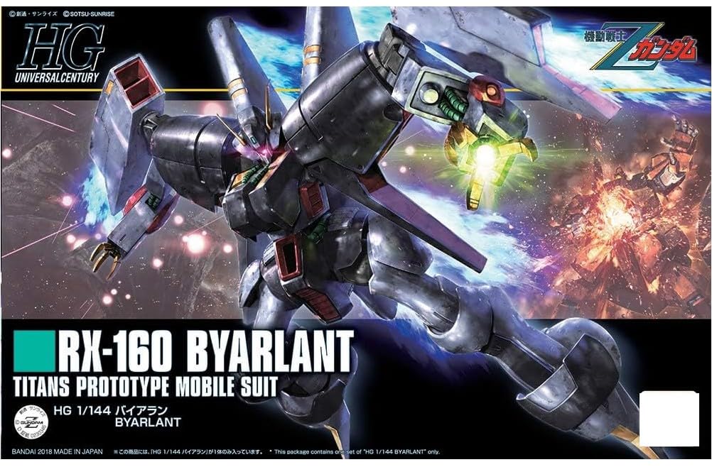 

HGUC Mobile Suit Zeta Gundam Byarlant 1/144 Scale Pre-Colored Plastic Model Kit