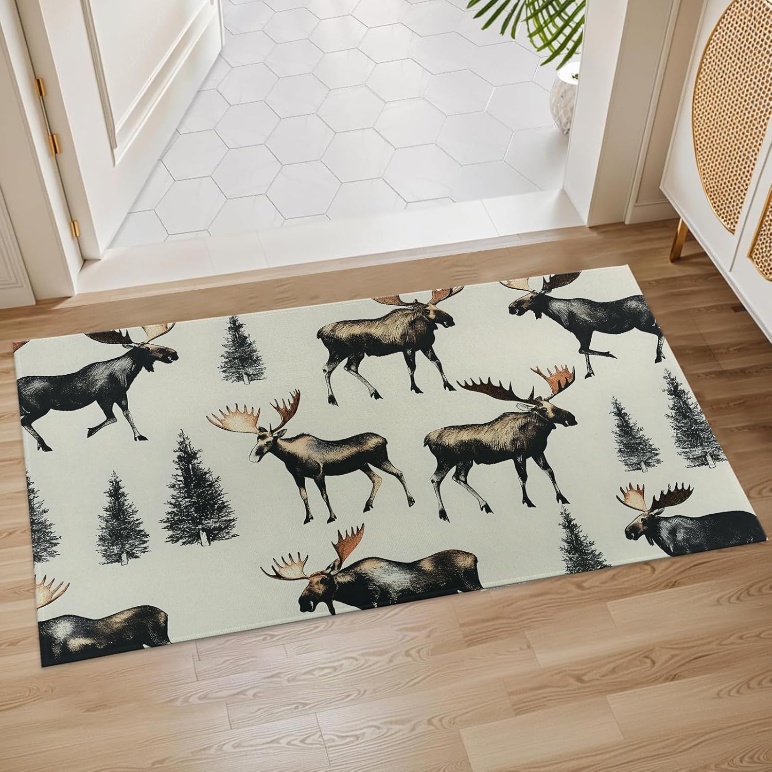 

Manatee Indoor Door Mat, Inch, Floor Area Rug for Entryway, Living Room, or Bathroom, Non-Slip Doormat, Marine Life Home 40x60cm