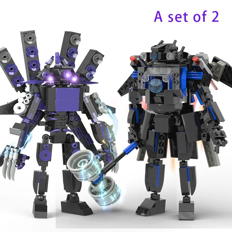 MOC Skibidi Toilette Bausteine Set Titan Speakerman Cameraman Tvman Steine DIY Modell Spielzeug für Kinder Neujahrs Geburtstagsgeschenke
