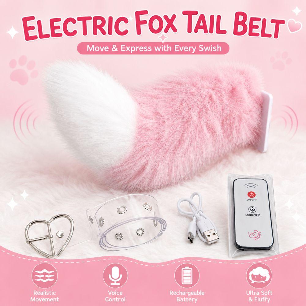 Remote Control Electric Fox Tail Belt Plush Electric Tail Halloween Cosplay Performances, Etc