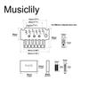 Musiclily Pro BL001 Tremolo Unit Bridge, 10.8mm Pitch, 34mm Brass Block, for Floyd Rose Electric Guitars, Chrome