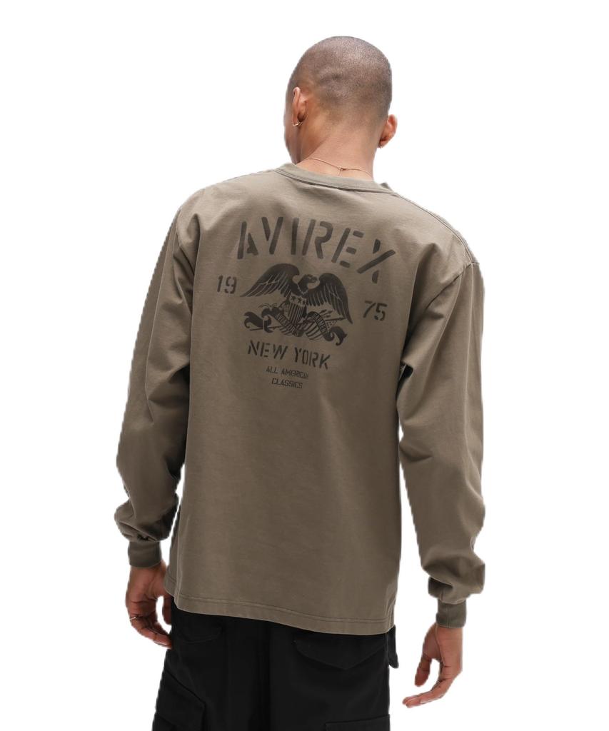 AVIREX STENCIL L/S T-SHIRT Men's XL Olive 783-6130006