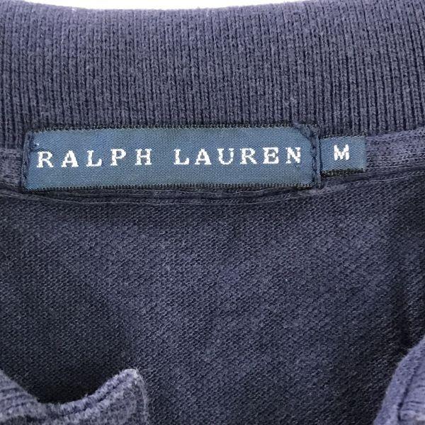 RALPH LAUREN Short Sleeve Polo Dress Women’s M Mini Navy Big Pony Number 3 Embroidery(USED)